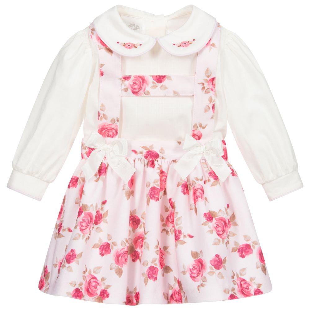 Pretty Originals - Rosafarbenes Blumen-Rockset  | Childrensalon