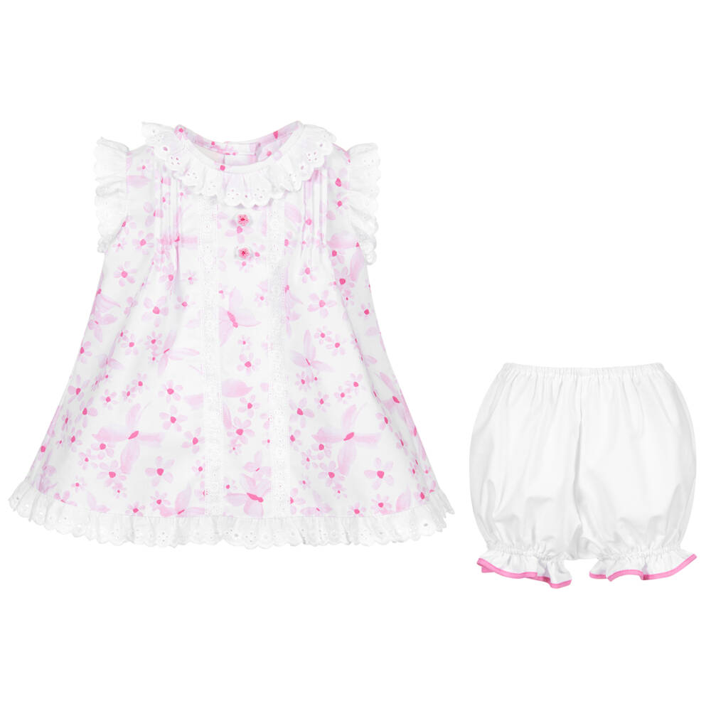 Pretty Originals-Комплект с бело-розовым платьем | Childrensalon Outlet