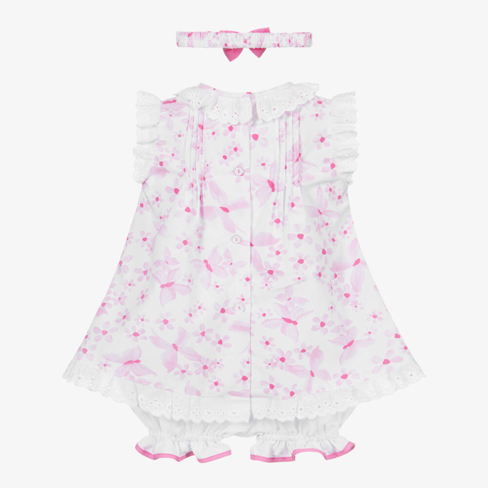 Pretty Originals-Pink & White Dress Set | Childrensalon Outlet