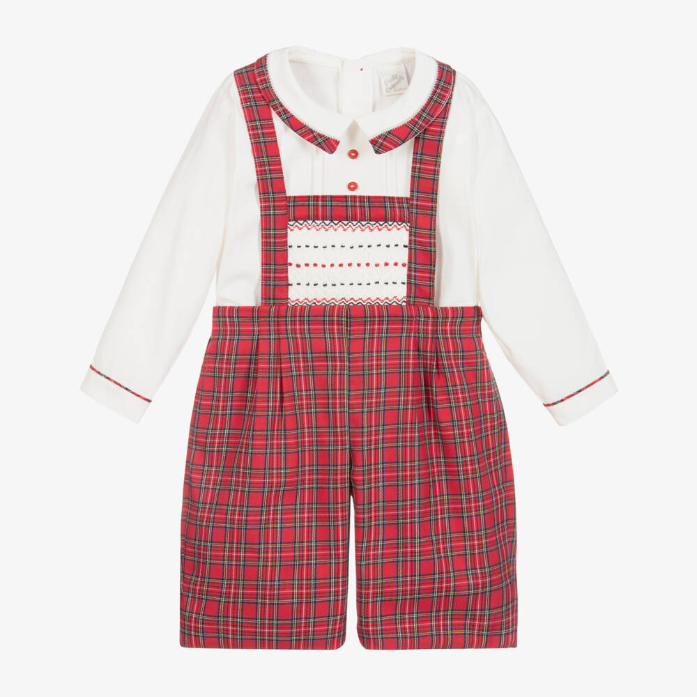 Pretty Originals-Комплект с красным шортами в шотландскую клетку | Childrensalon Outlet