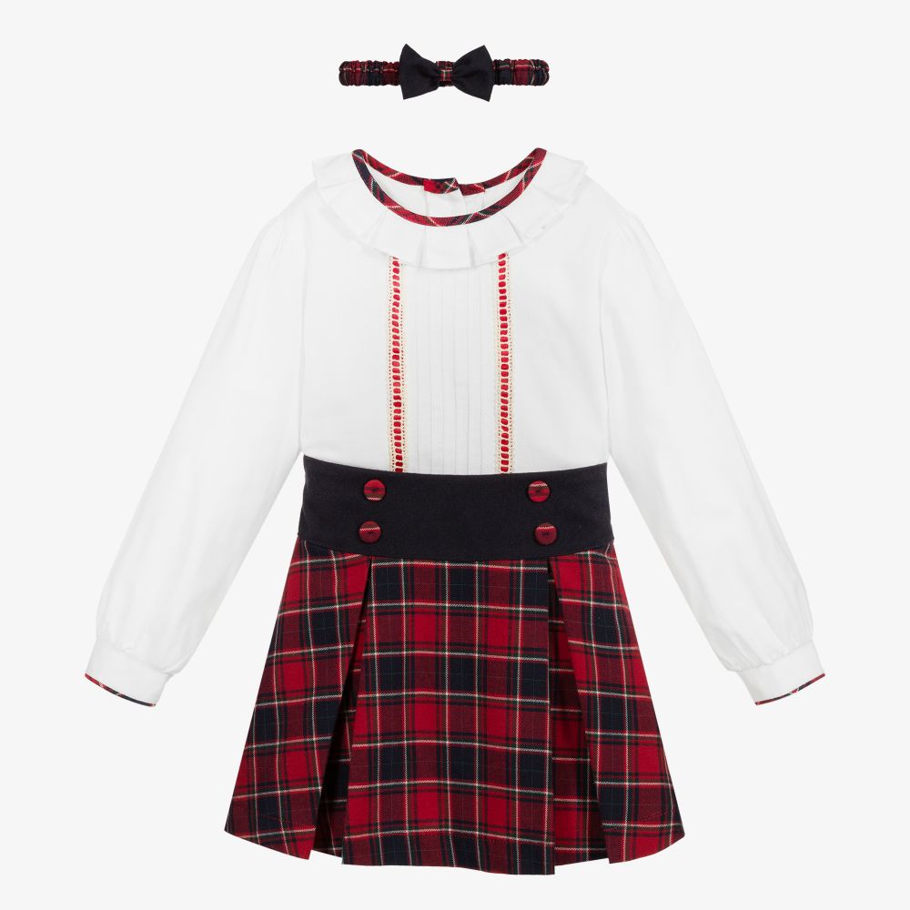 Plaid skirt set store