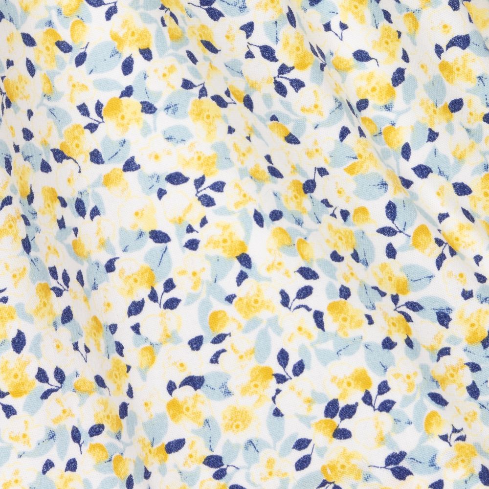 Pretty Originals-Yellow & Blue Cotton Dress Set | Childrensalon Outlet