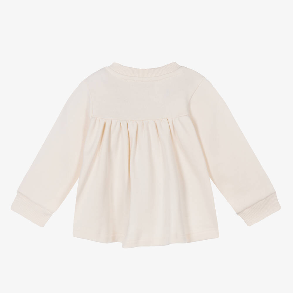 PUCCI-Baby Girls Ivory Sweatshirt | Childrensalon Outlet