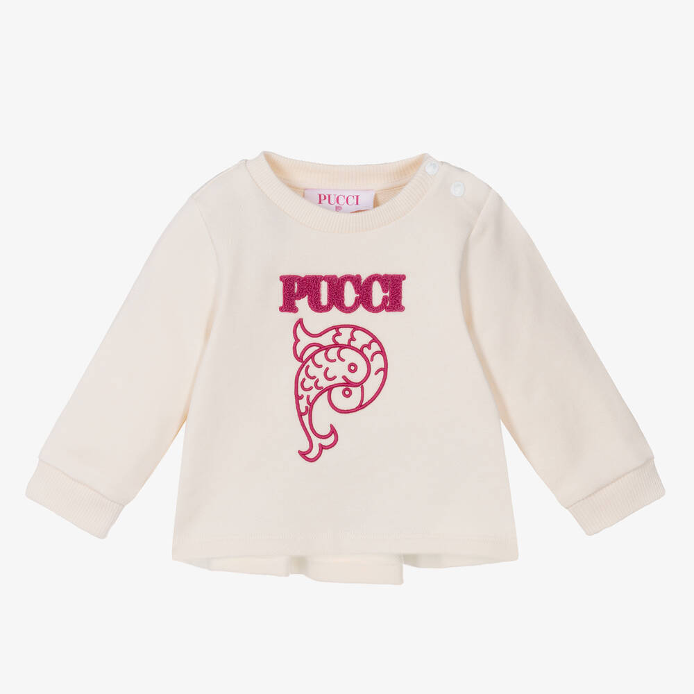 PUCCI - Sweat ivoire pour bébé fille | Childrensalon