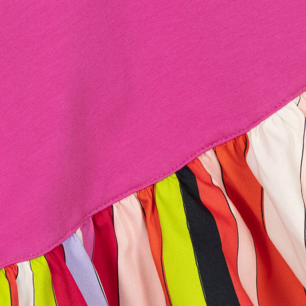 PUCCI-Baby Girls Pink Cotton Iride Print Dress | Childrensalon Outlet
