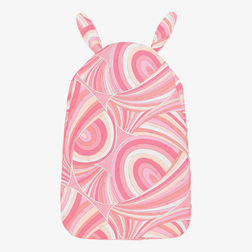 PUCCI-Baby Girls Pink Cotton Iride Print Nest (75cm) | Childrensalon Outlet