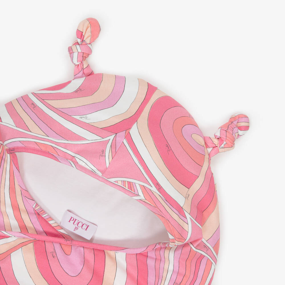 PUCCI-Baby Girls Pink Cotton Iride Print Nest (75cm) | Childrensalon Outlet