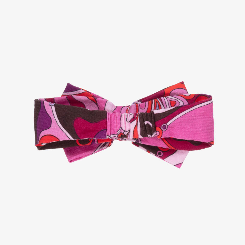 PUCCI-Baby Girls Pink & Purple Orchidee Print Bow Headband | Childrensalon Outlet