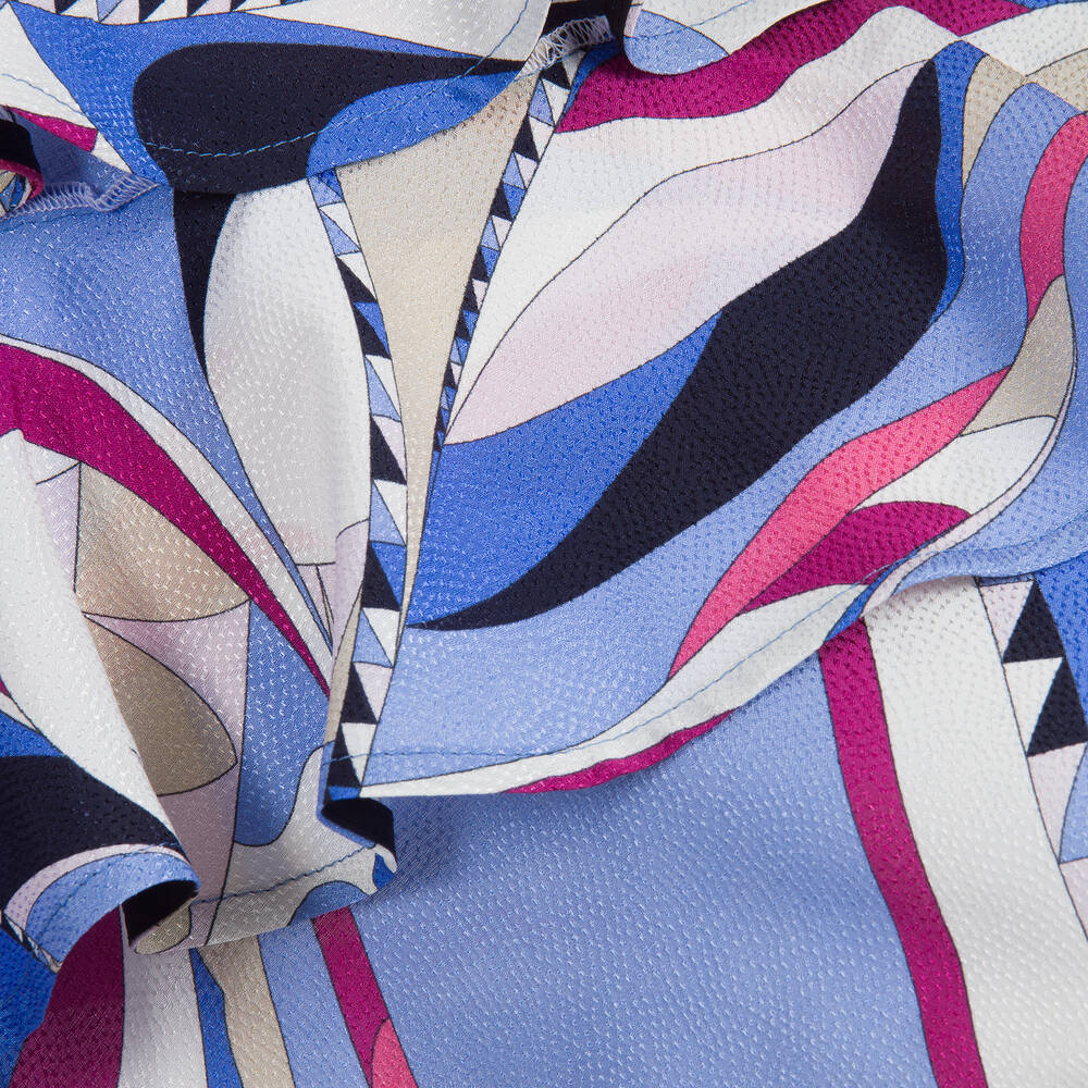 PUCCI-Blue Viscose & Silk Blouse | Childrensalon Outlet
