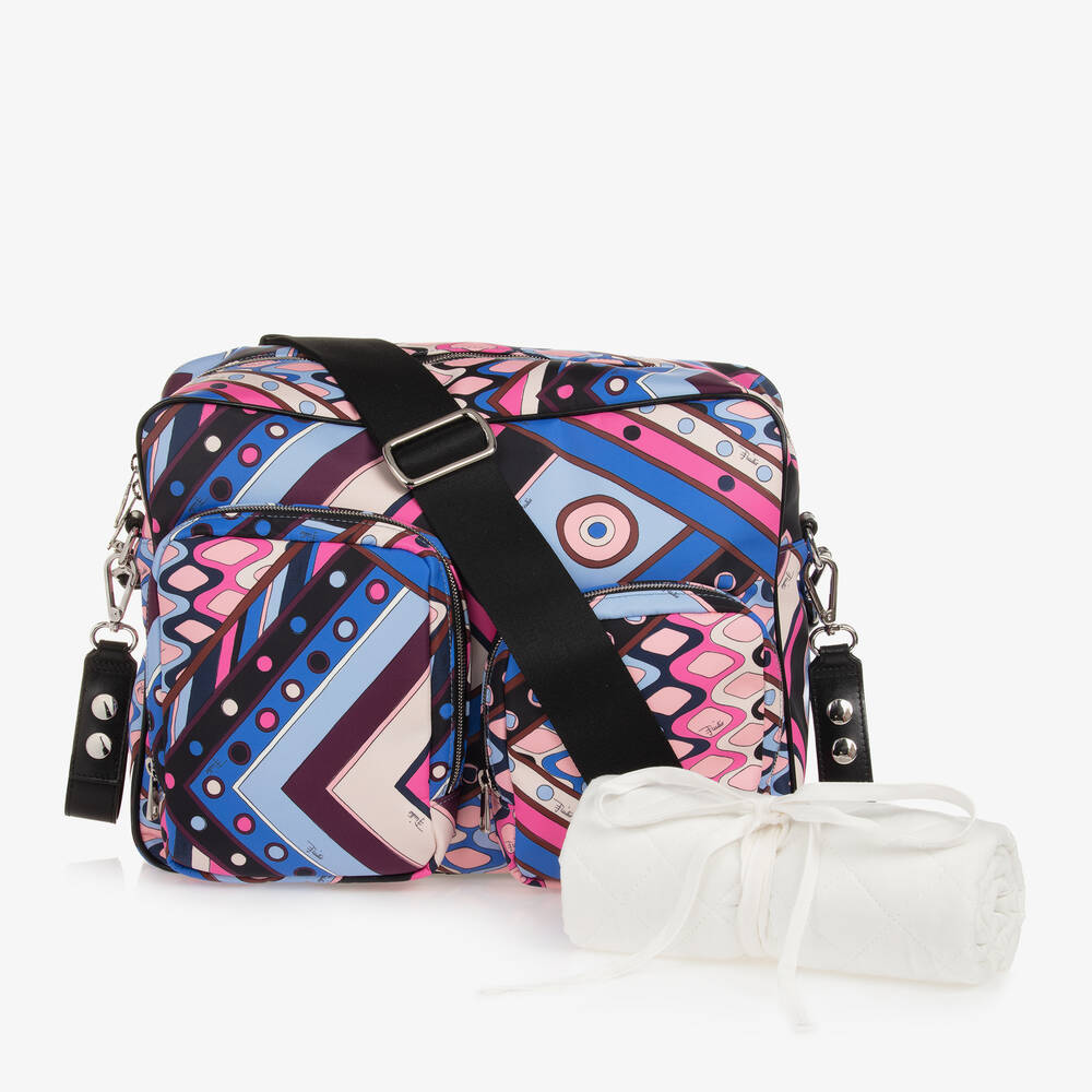 PUCCI-Blue Vivara Print Changing Bag (38cm) | Childrensalon Outlet