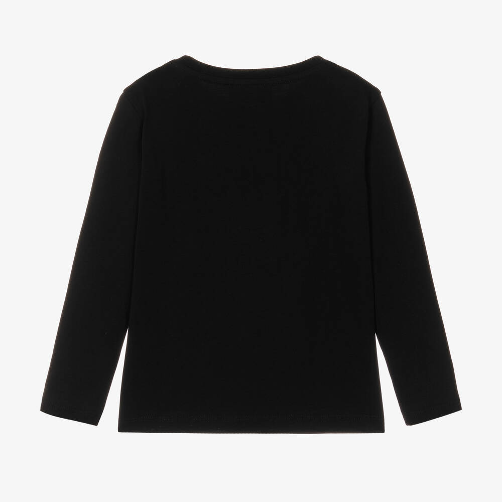 بوتشي-توب قطن عضوي لون أسود للبنات | Childrensalon Outlet