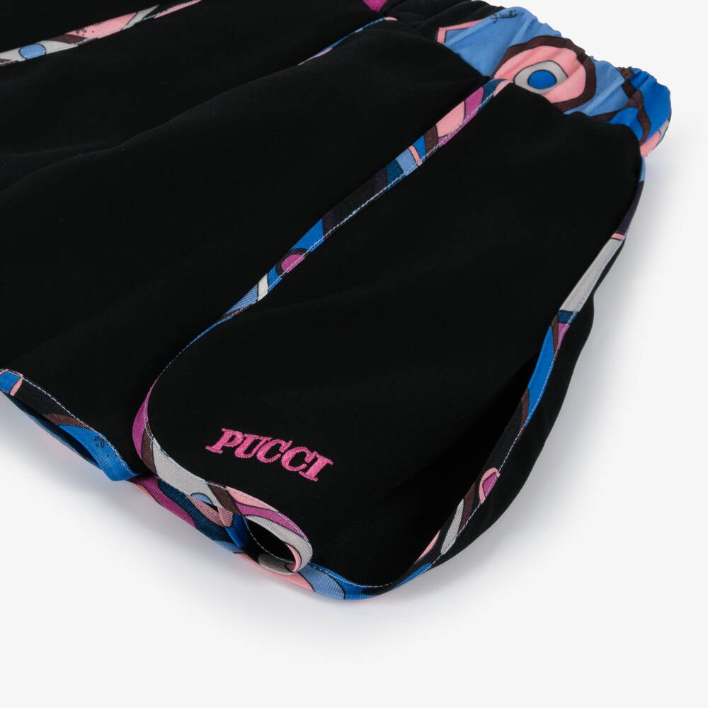 PUCCI-Girls Black Vivara Pattern Skort | Childrensalon Outlet