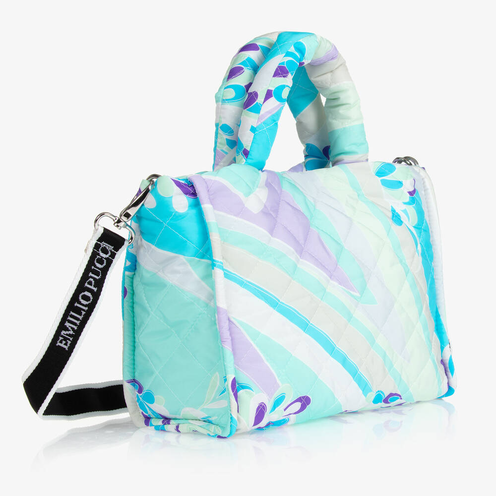 PUCCI-Girls Blue Lilly Quilted Bag | Childrensalon Outlet