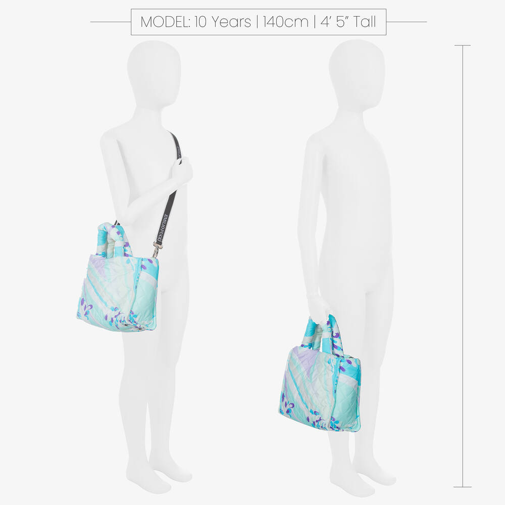 PUCCI-Girls Blue Lilly Quilted Bag | Childrensalon Outlet