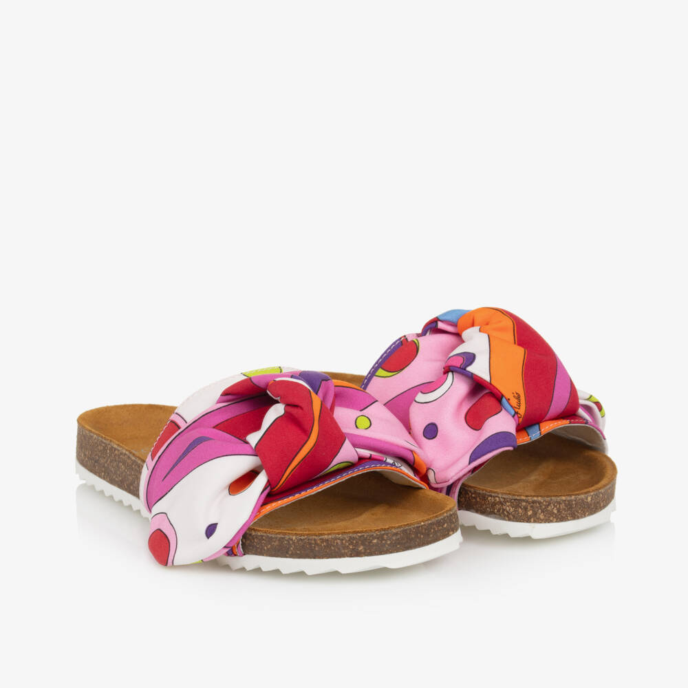 PUCCI-Girls Blush Fontane Pattern Sliders | Childrensalon Outlet
