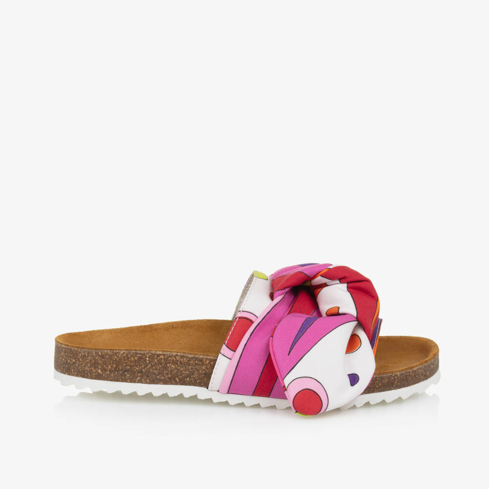 PUCCI-Girls Blush Fontane Pattern Sliders | Childrensalon Outlet