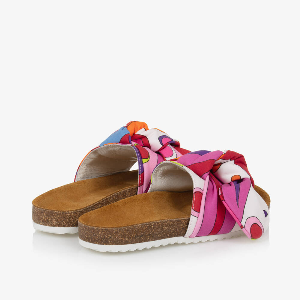 PUCCI-Girls Blush Fontane Pattern Sliders | Childrensalon Outlet