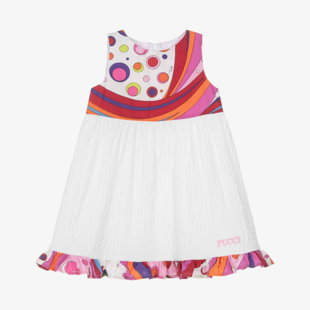 PUCCI-Girls Cotton Whimsical Print Dress | Childrensalon Outlet