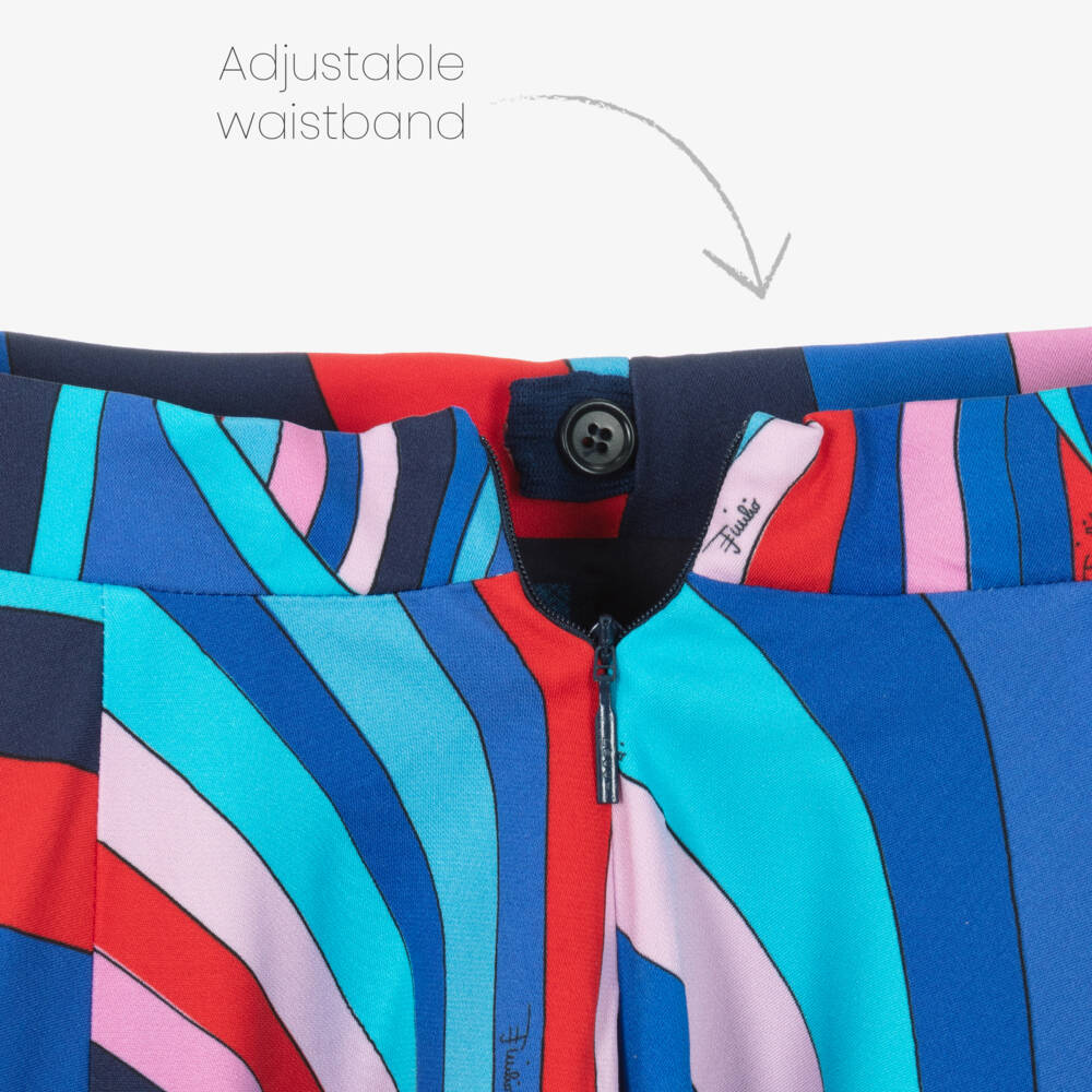 PUCCI-Элегантная синяя юбка с узором для девочек | Childrensalon Outlet