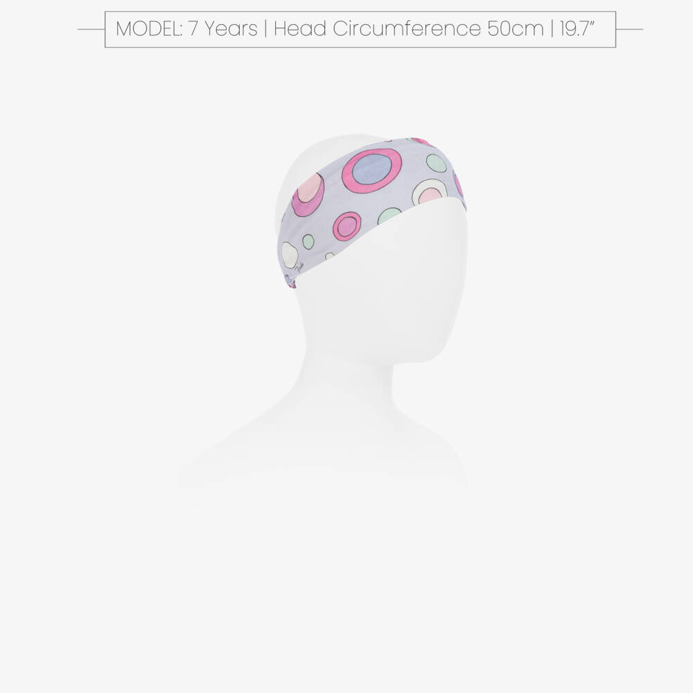 PUCCI-Girls Elegant Purple Patterned Headband | Childrensalon Outlet