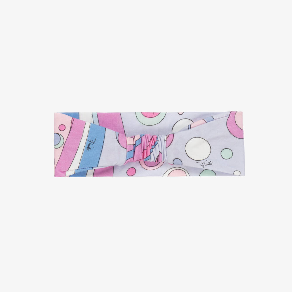 PUCCI-Girls Elegant Purple Patterned Headband | Childrensalon Outlet