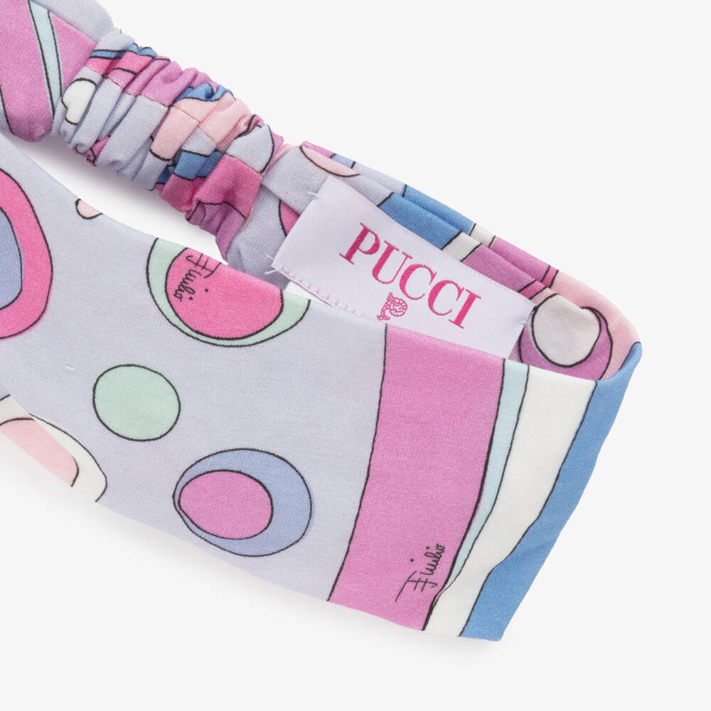 PUCCI-Girls Elegant Purple Patterned Headband | Childrensalon Outlet