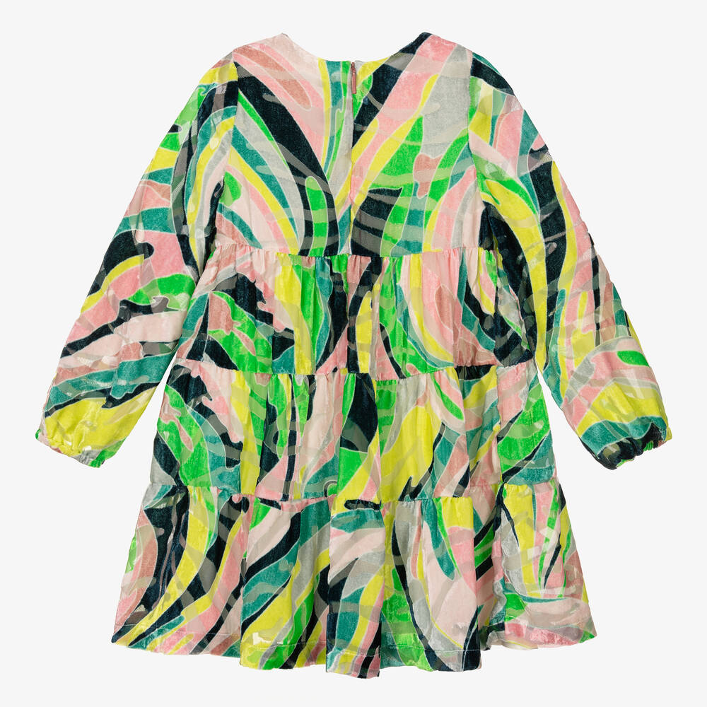 PUCCI-Girls Green Vetrate Dress | Childrensalon Outlet