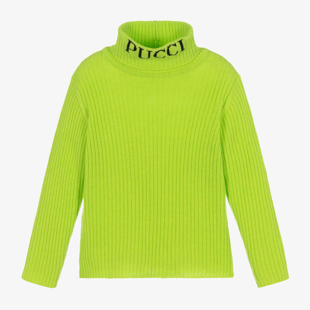 PUCCI - Grüner Woll- und Kaschmirpullover | Childrensalon