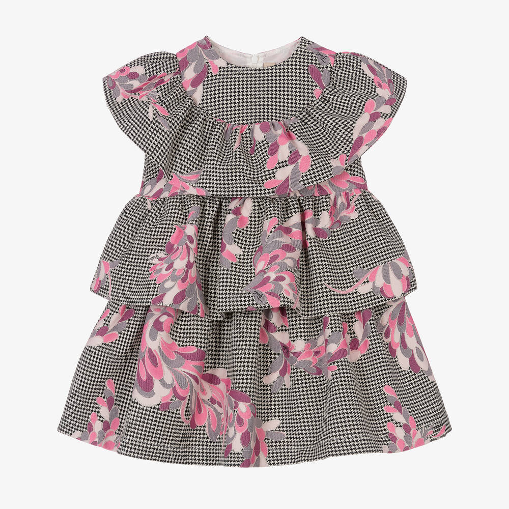 PUCCI-Girls Houndstooth Lilly Dress | Childrensalon Outlet
