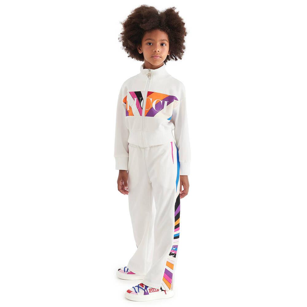PUCCI-Girls Ivory Iride Print Joggers | Childrensalon Outlet