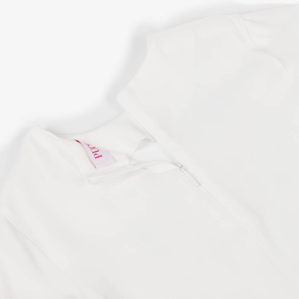 PUCCI-بلوزة عاجية بنقشة إيريد للبنات | Childrensalon Outlet