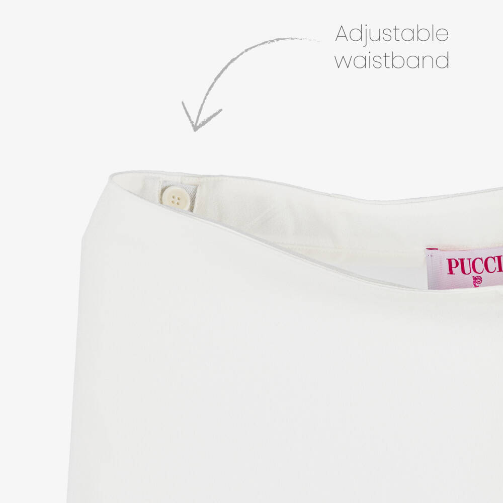 PUCCI-Кремовая юбка Iride с волнистым краем для девочек | Childrensalon Outlet