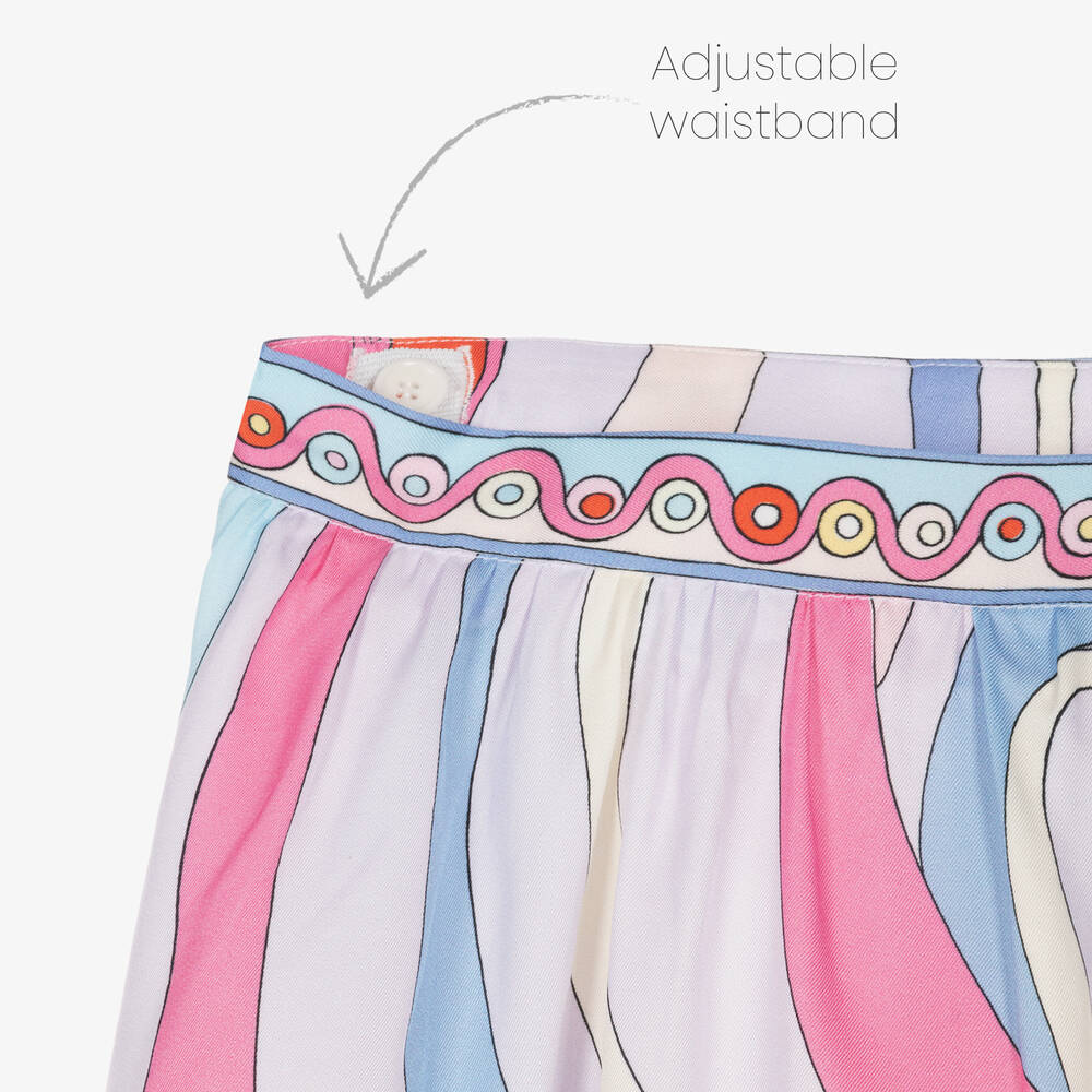 PUCCI-Girls Lilac Purple Viscose Marmo Skirt | Childrensalon Outlet