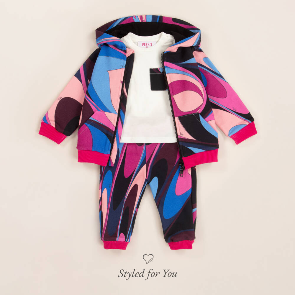 PUCCI-Girls Long Sleeve Cotton Tee | Childrensalon Outlet