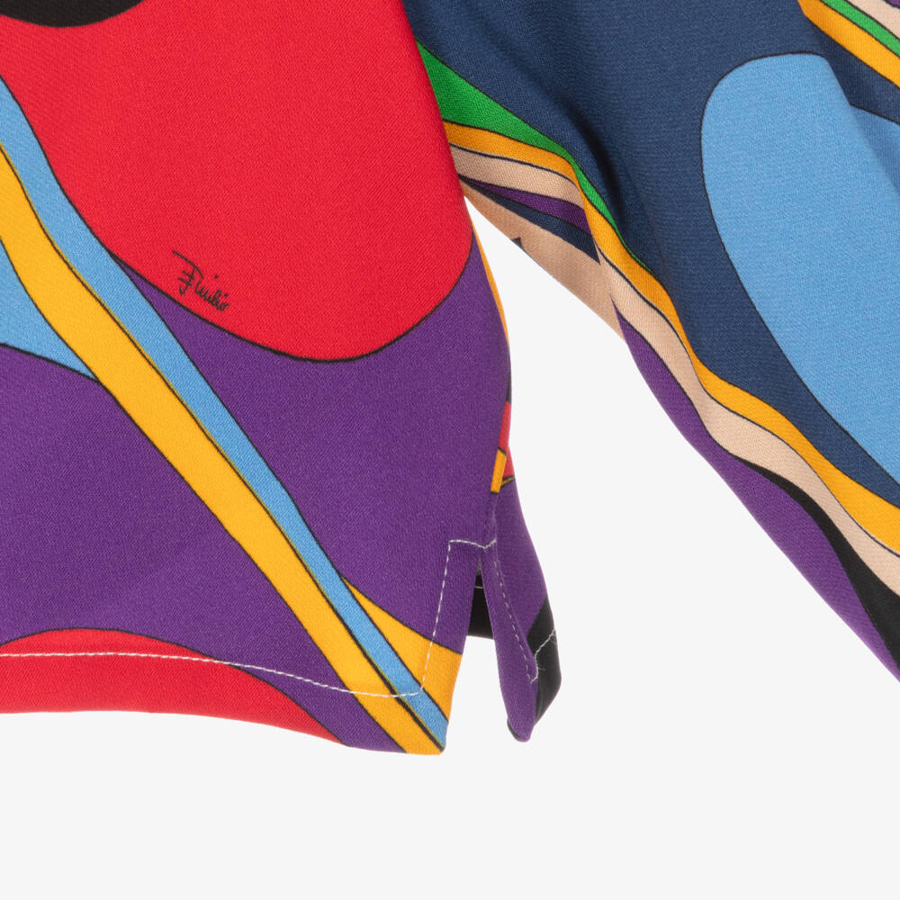PUCCI-Girls Multicolour Abstract Viscose Blouse | Childrensalon Outlet