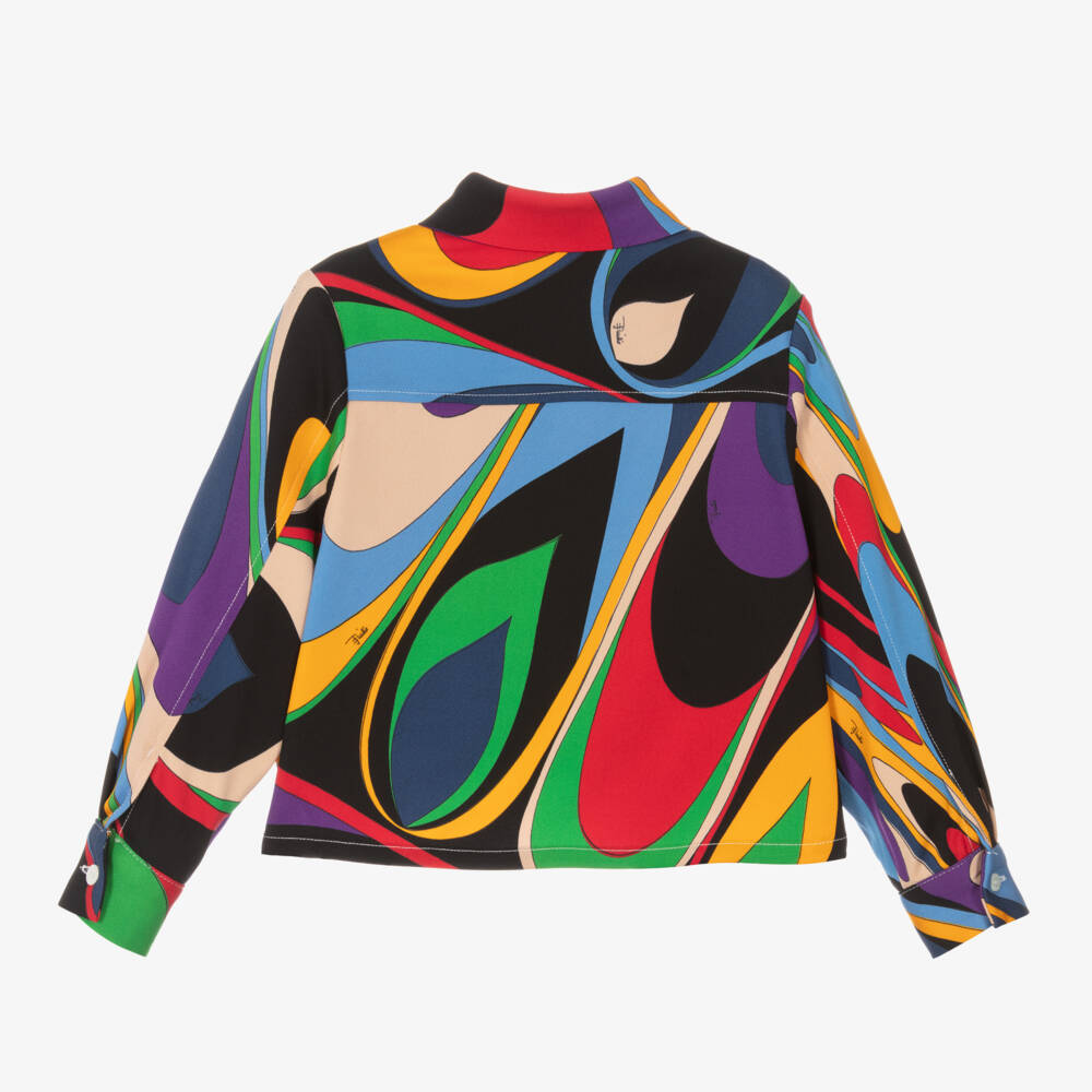 PUCCI-Girls Multicolour Abstract Viscose Blouse | Childrensalon Outlet