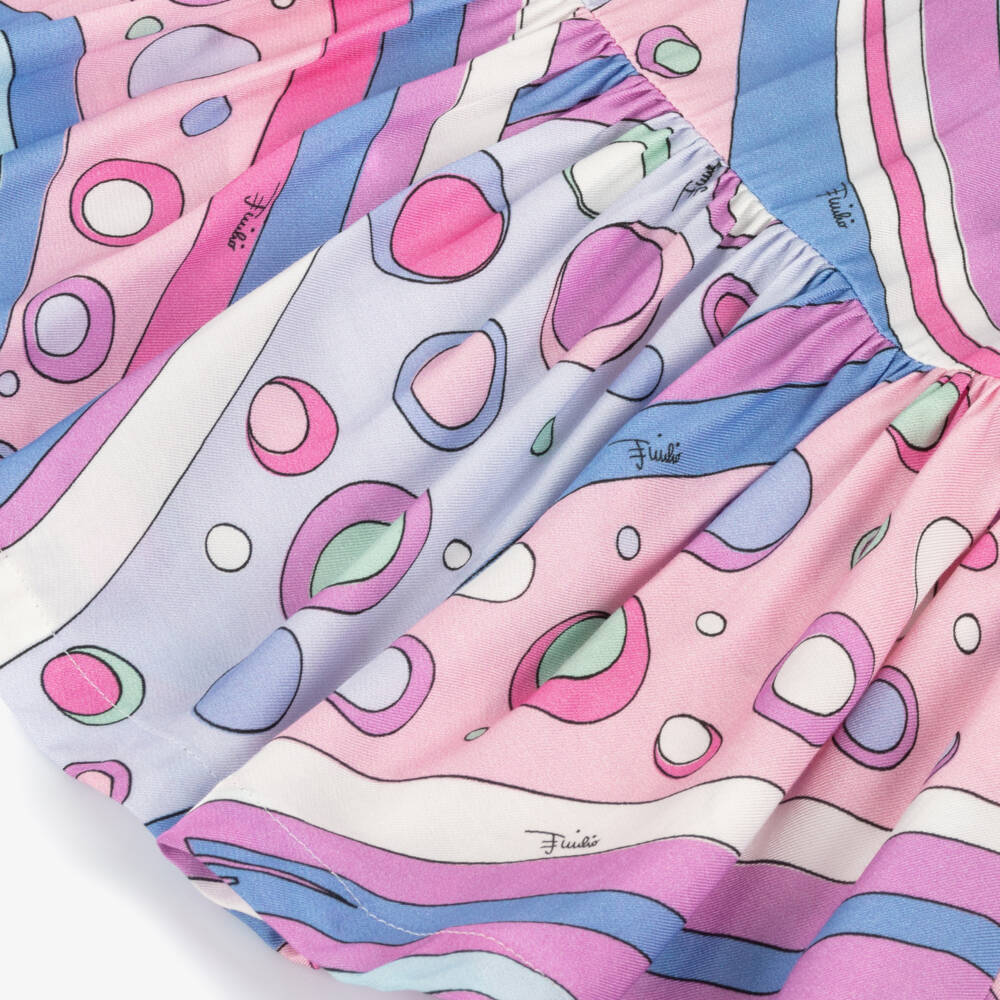 PUCCI-Girls Pink Fontane Pattern Dress | Childrensalon Outlet