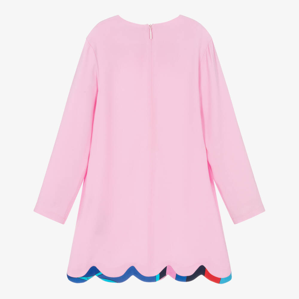 PUCCI-Girls Pink Iride Design Dress | Childrensalon Outlet