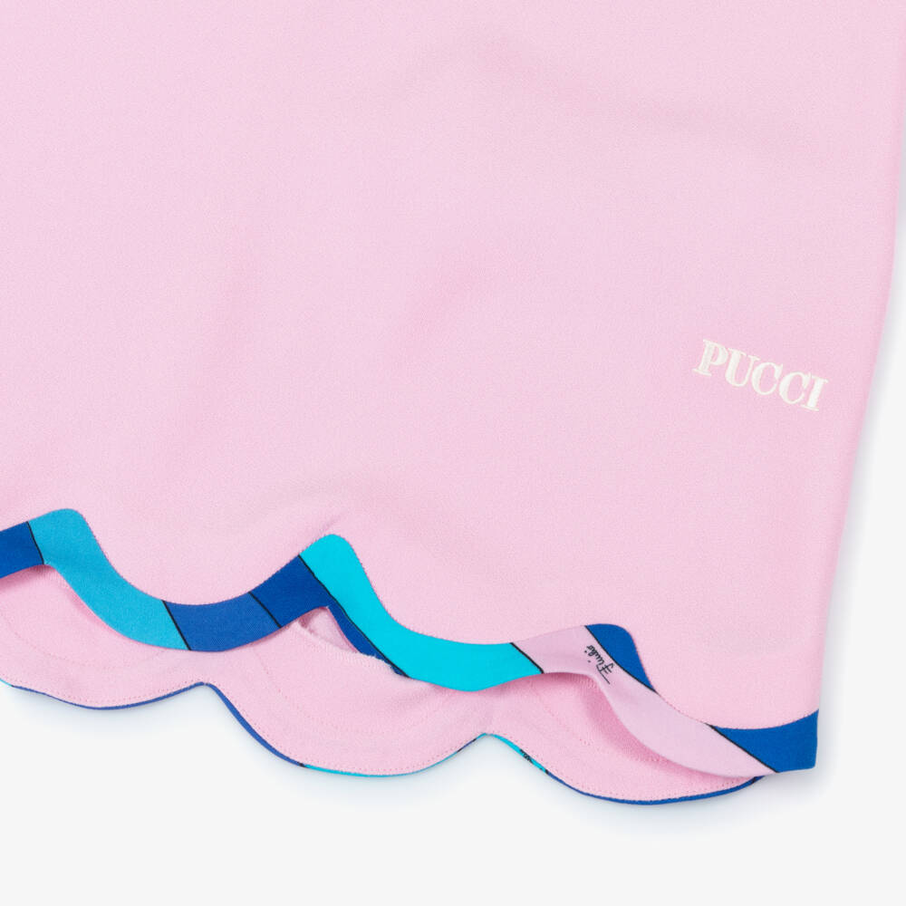 PUCCI-Girls Pink Iride Design Dress | Childrensalon Outlet