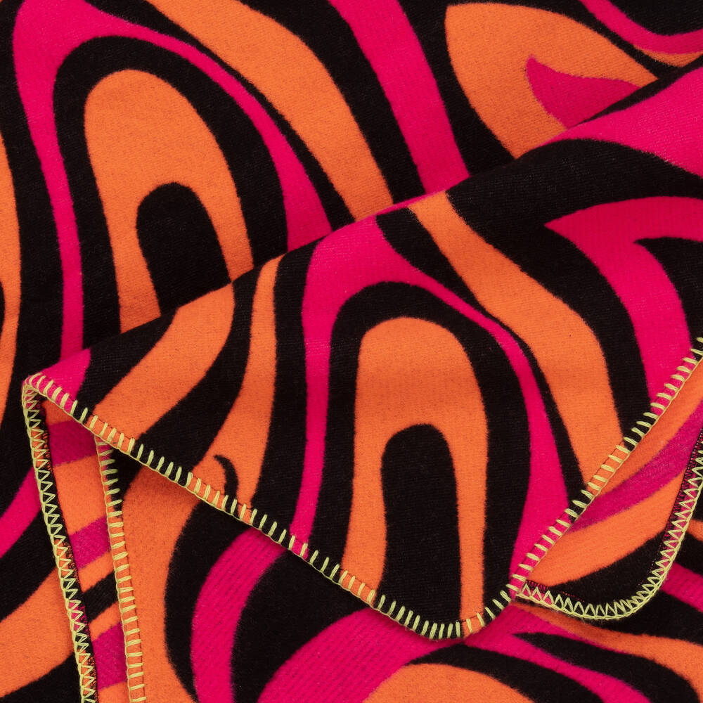 PUCCI-Girls Pink Iride Multicolour Wool & Silk Cape | Childrensalon Outlet