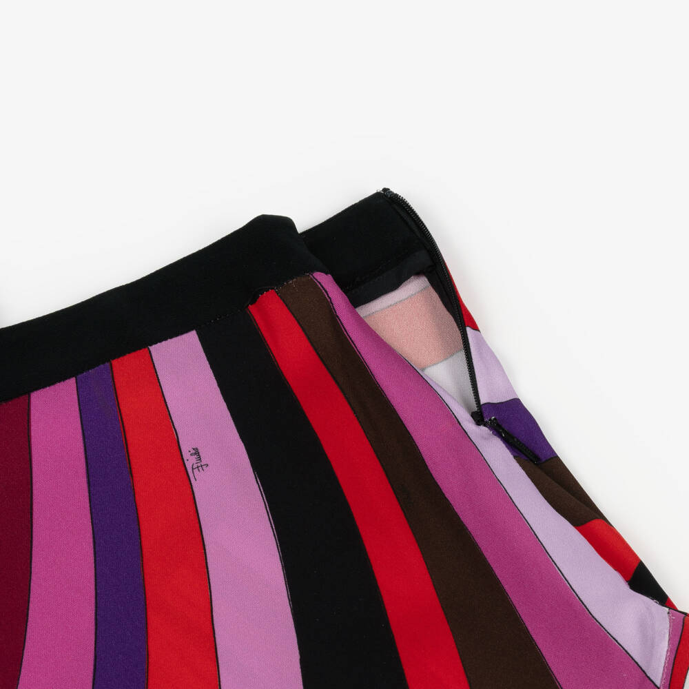 PUCCI-Girls Pink Iride Print A-Line Skirt | Childrensalon Outlet