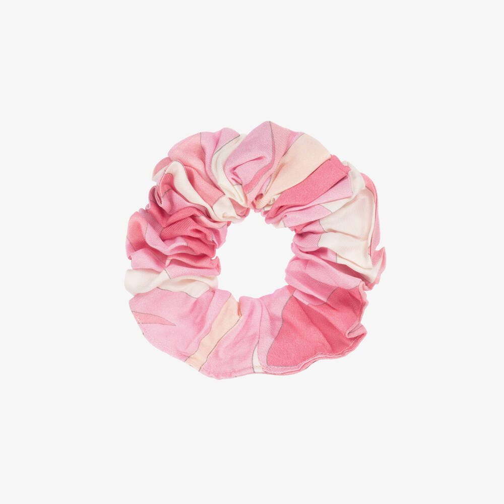 PUCCI-Girls Pink Iride Print Scrunchie | Childrensalon Outlet