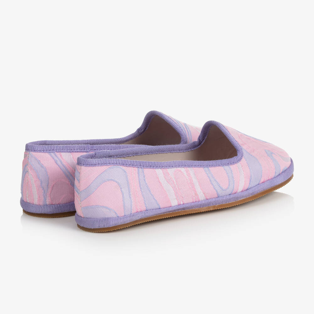 PUCCI-Розовые туфли с принтом Marmo | Childrensalon Outlet