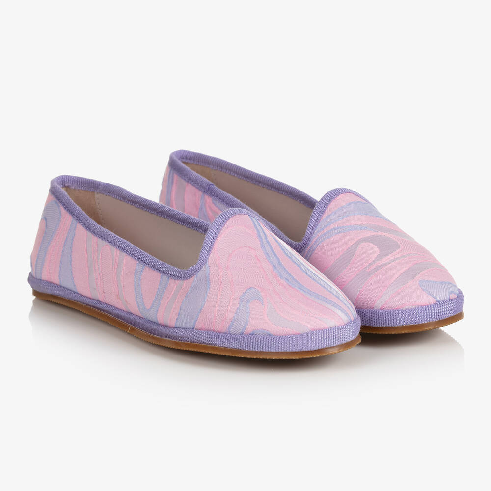 PUCCI - Mocassins roses Marmo fille  | Childrensalon