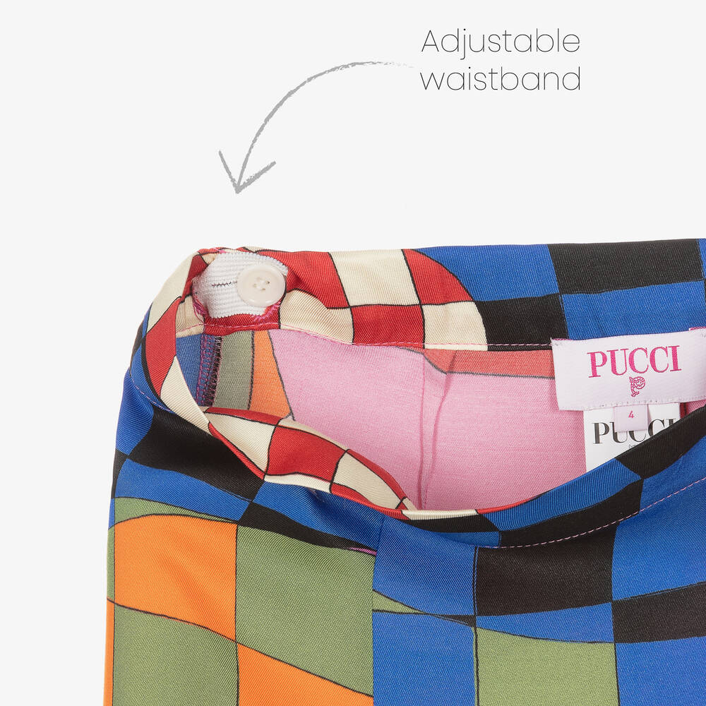 PUCCI-Girls Pink & Orange Giardino Trousers | Childrensalon Outlet