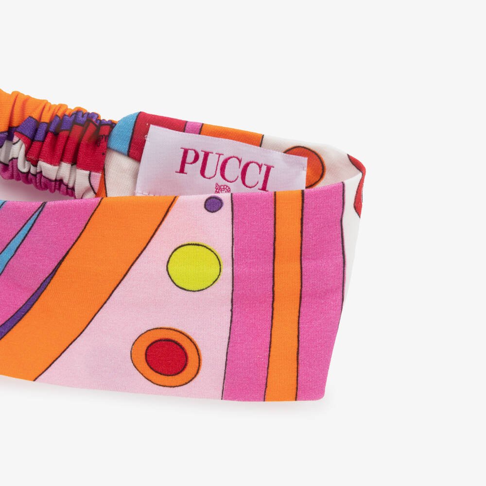 PUCCI-Girls Pink Patterned Hairband | Childrensalon Outlet