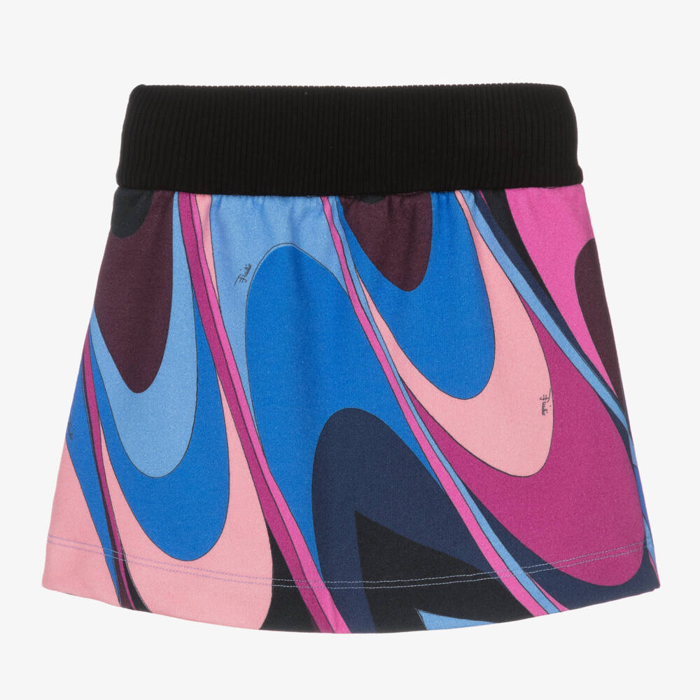 PUCCI-Girls Pink Print Jersey Skirt | Childrensalon Outlet