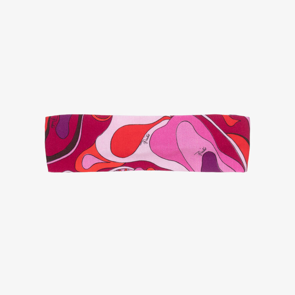 PUCCI-Girls Pink & Purple Orchidee Print Cotton Headband | Childrensalon Outlet