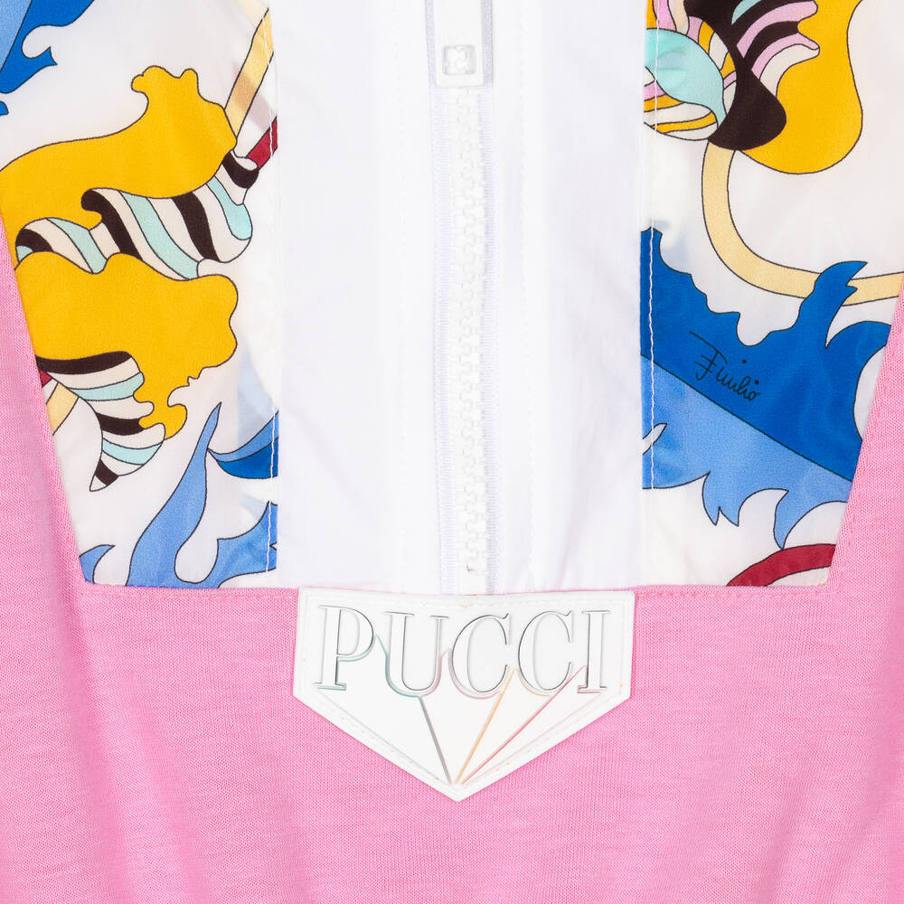 PUCCI-Розовое платье с принтом Ranuncoli для девочек | Childrensalon Outlet