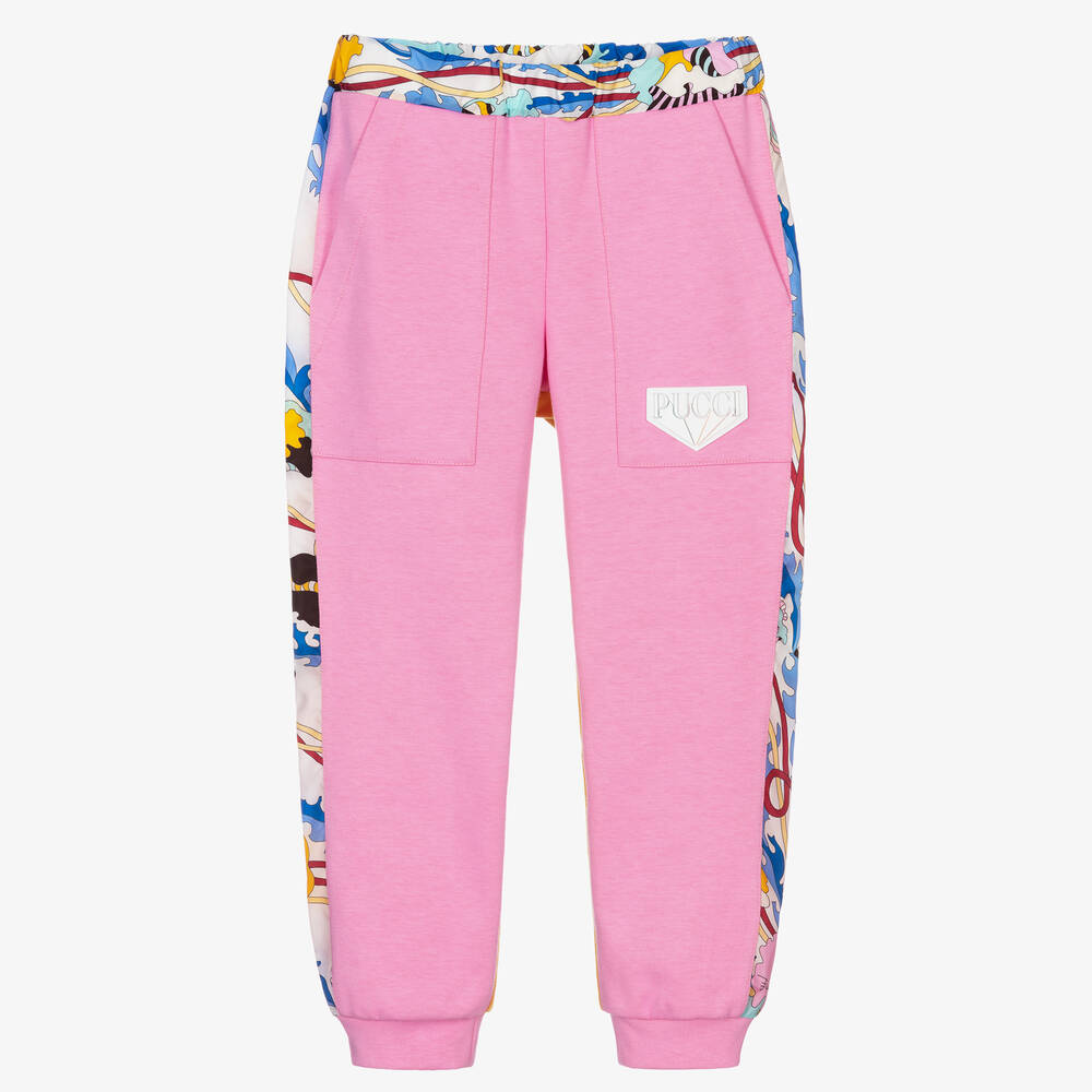 PUCCI-Розовые джоггеры с принтом Ranuncoli для девочек | Childrensalon Outlet